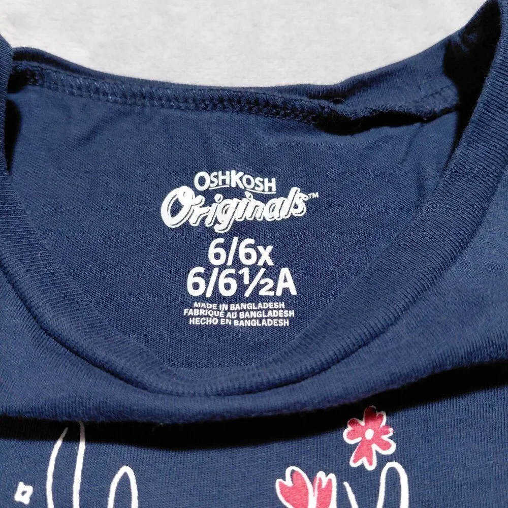 OskKosh Originals Deer Hearts Graphic Tee Valentines Winter Size 6/6X